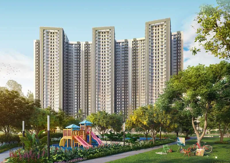 Godrej Launch Mumbai - Luxury residences facade view at Godrej Upvan Thane Extension